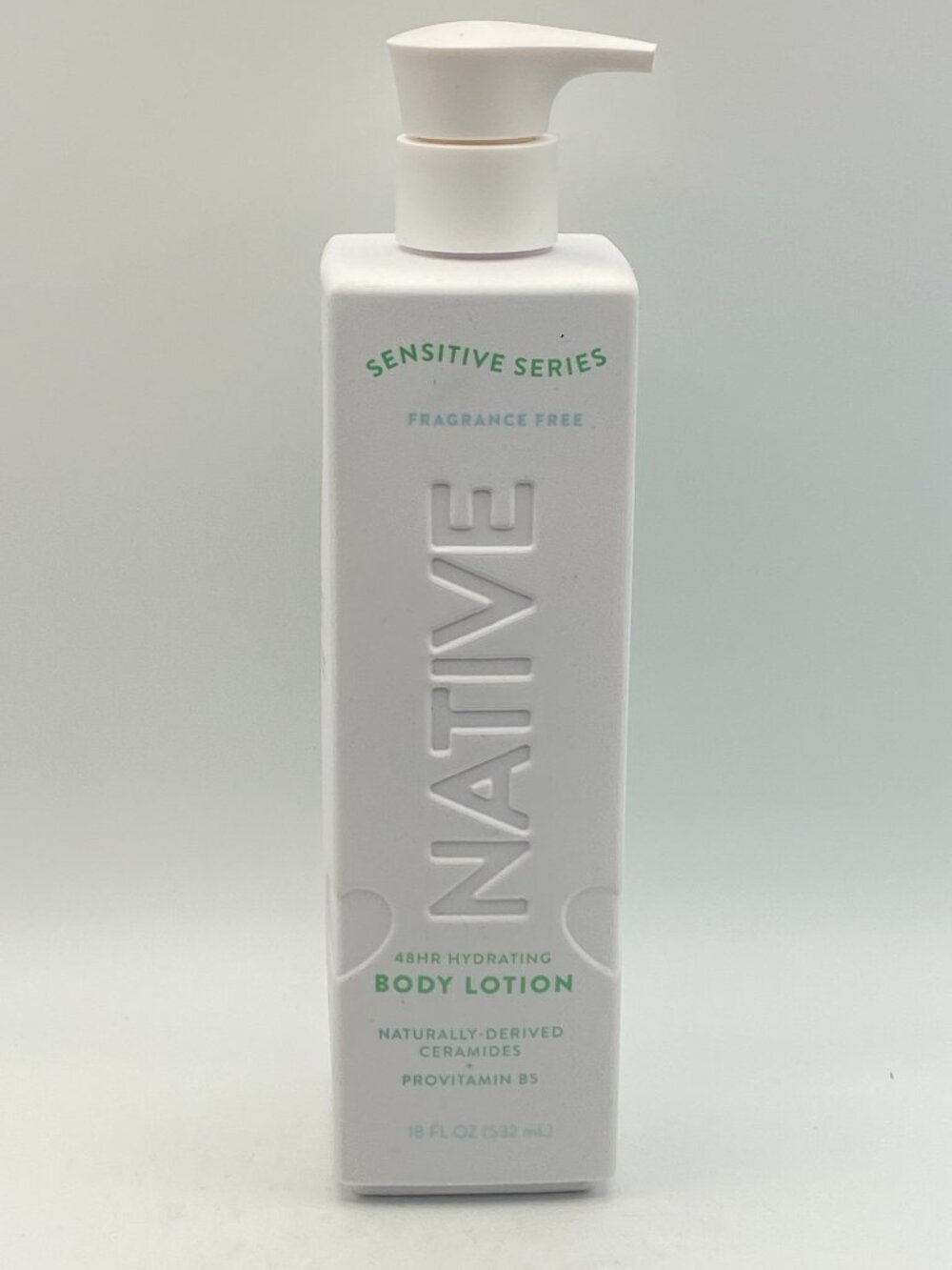 Native Sensitive Series Fragrance Free Body Lotion (18 fl oz) - NIB